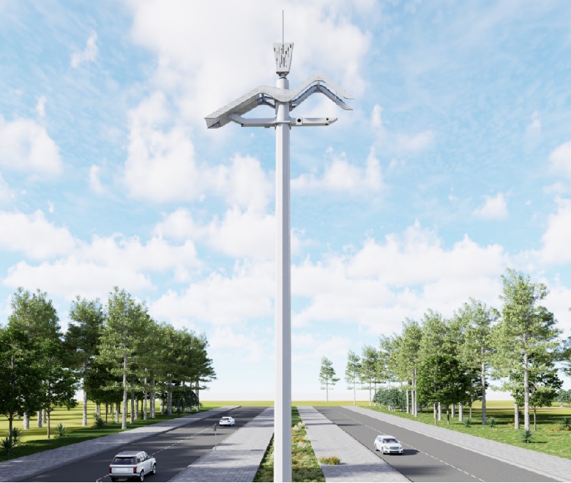 Straight Square Multifunction Integrated Pole or Smart Poles
