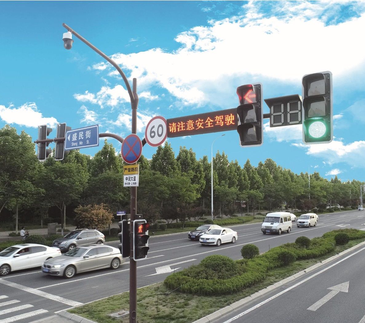 Traffic light & signal poles