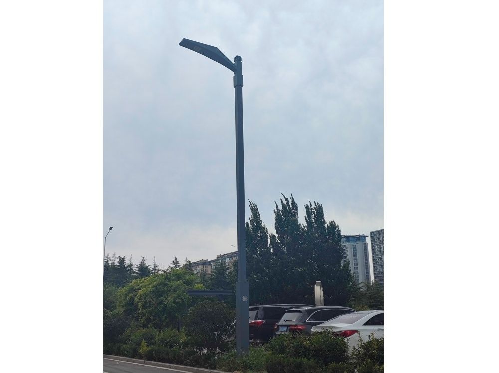 Single arm square light poles